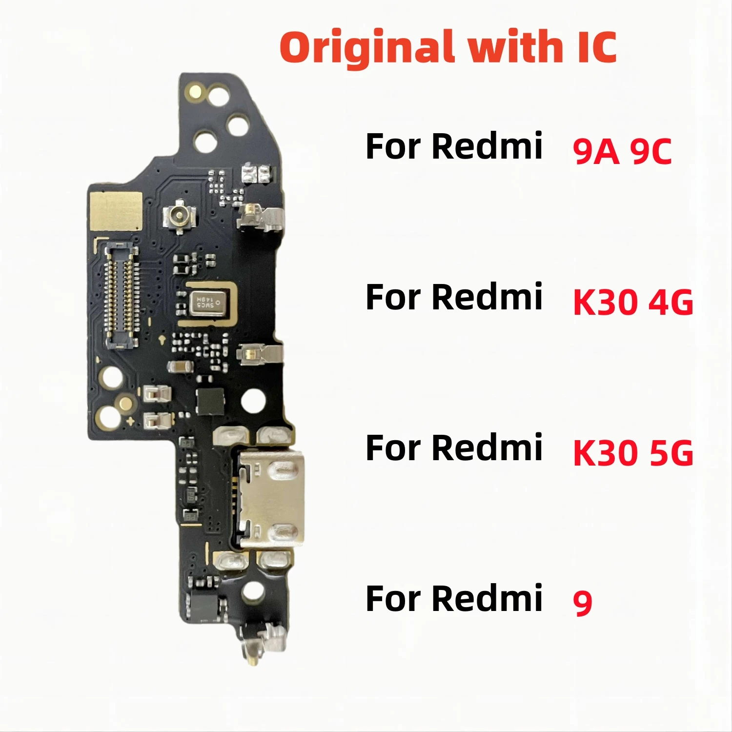 Carte de connecteur de chargeur USB d'origine, Port de chargement, câble flexible pour Redmi 9A 9C 9 K30 4G K30i 5G