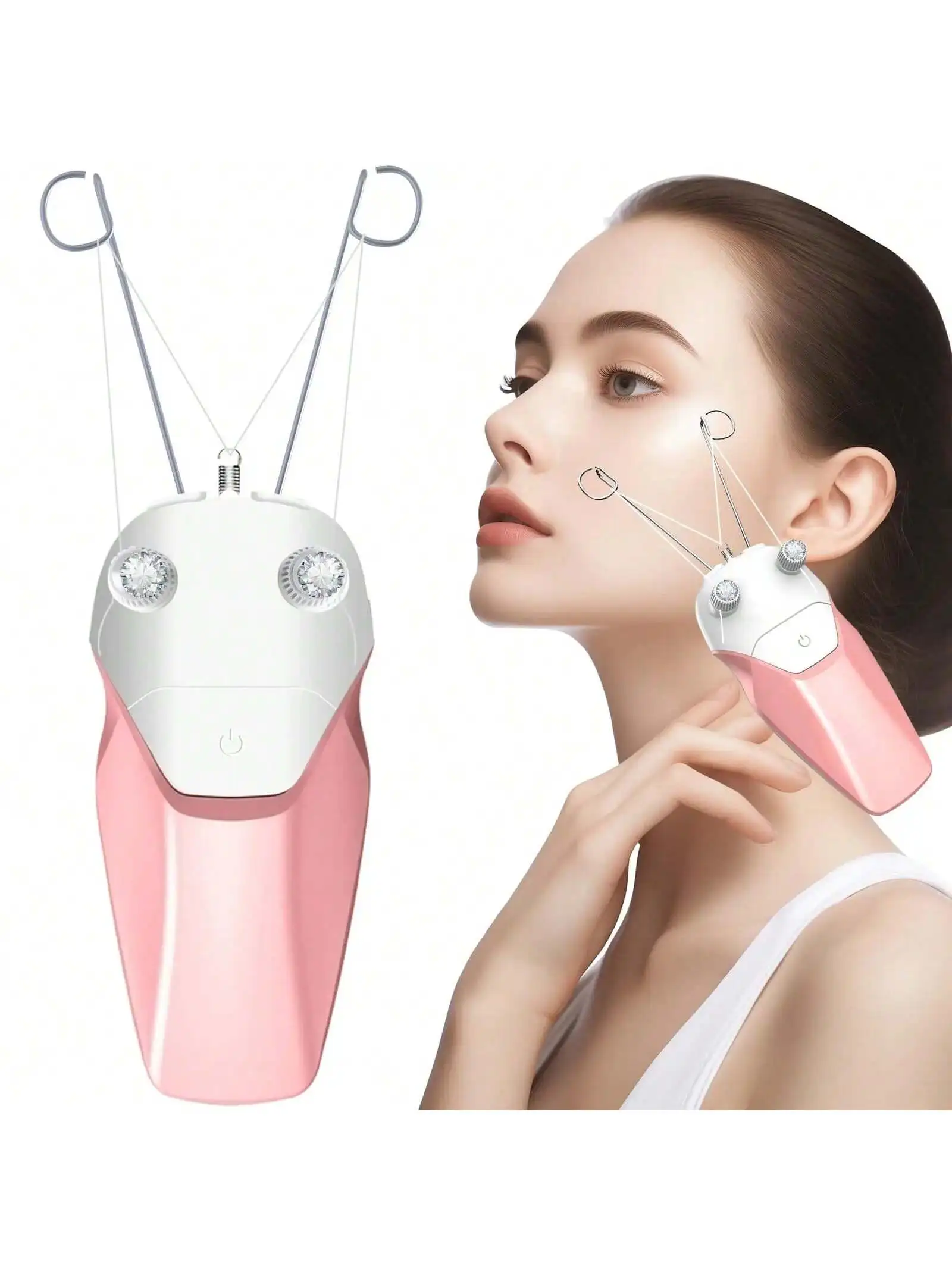 Electric Epilator for Facial USB Rechargeable Hair Removal Epilator Women Hair Remover Face Cotton Thread Epilator Beauty Tool image 4