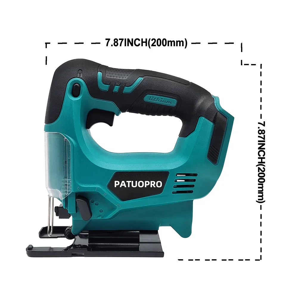 Cordless Electric Jig Saw With 4-Position Adjustable Orbital Multi-Function Woodworking Home Power Tools For Makita 18V Battery