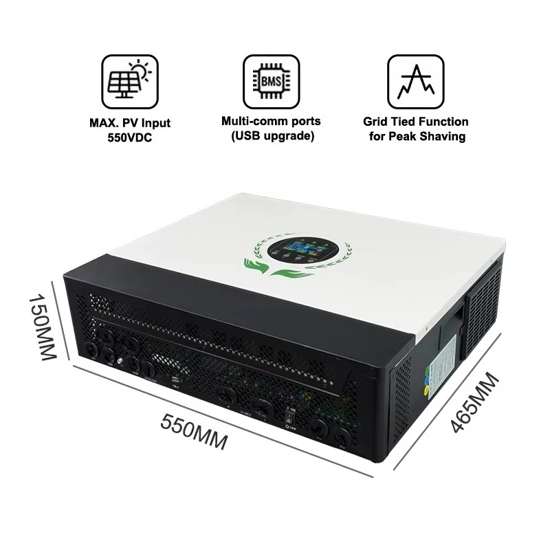 Wholesale ODM OEM Dual Outputs Hybrid Solar Inverter 48V 8KW 10KW 12KW Solar Charge Controller Anti-reflux 220V 230V AC