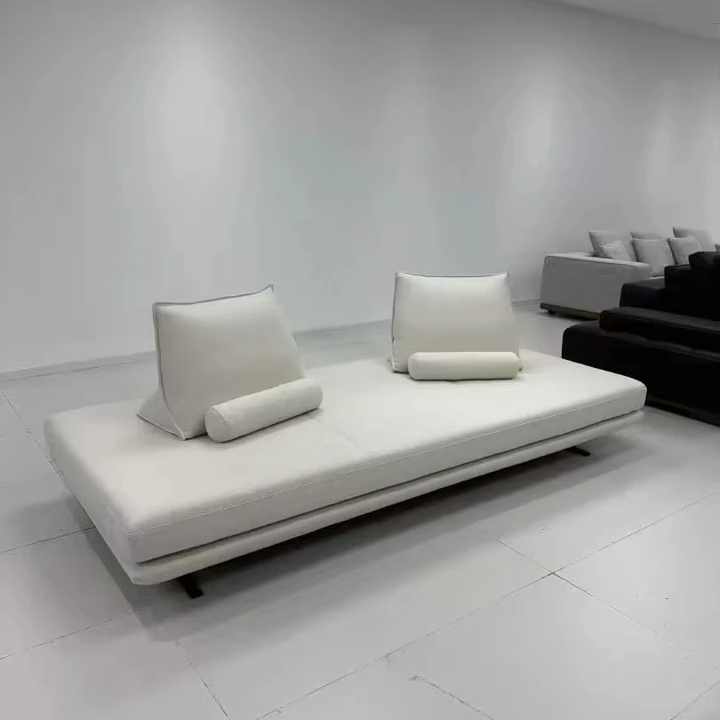 

qwModern Italian Minimalist Living Room Furniture Freehand Space Sofa Set Luxury Fabric Sectional Double Sided Armless Couch&