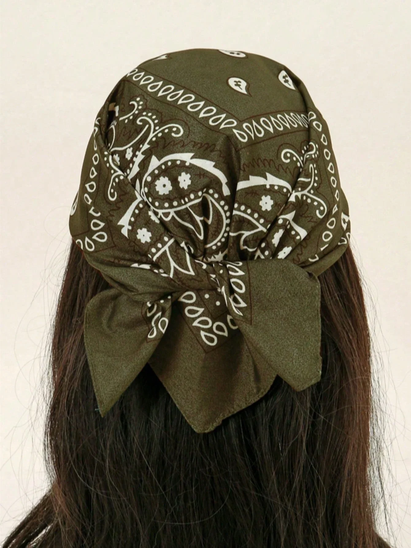 

Paisley Print Large Bandana Headband Boho Style Scarf For All Seasons