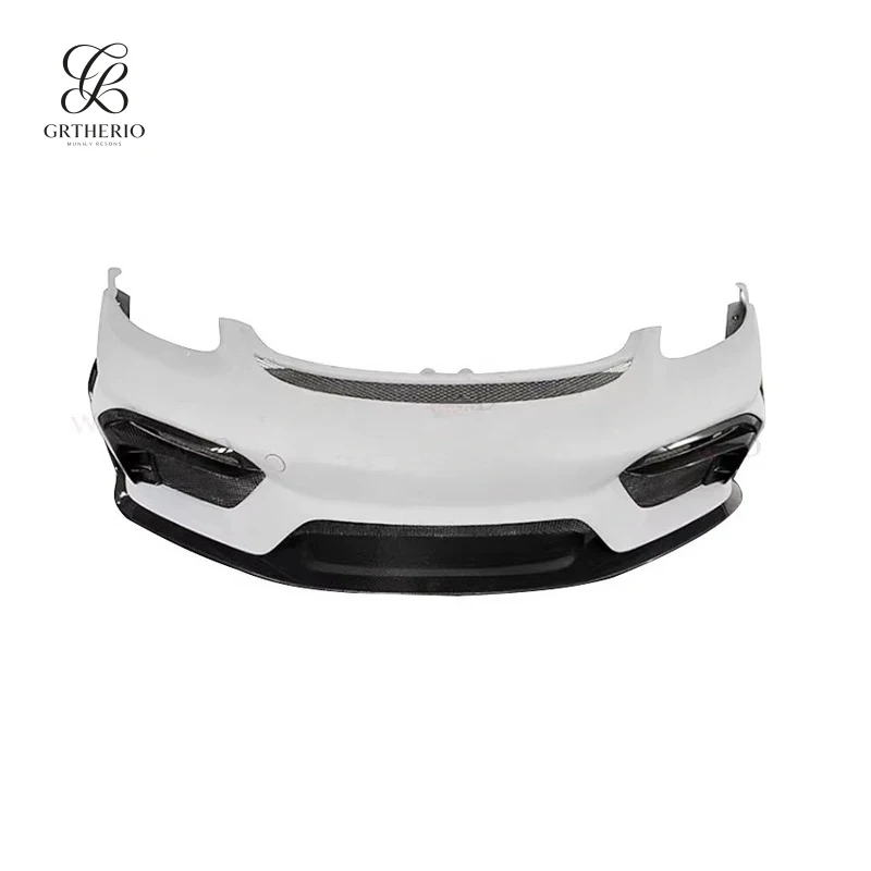 

for Porsche 718 Boxster Cayman 987 New Condition 2016+ Car GT-4-RS Style Half Carbon Fiber Front Bumper Body Kit