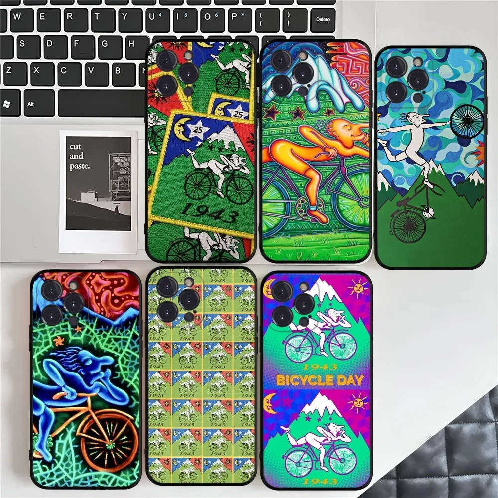 LSD - Albert Hofmann - Bicycle Day Phone Case For iPhone 15 14 11 12 13 Mini Pro XS Max Cover 6 7 8 Plus X XR SE Funda Shell