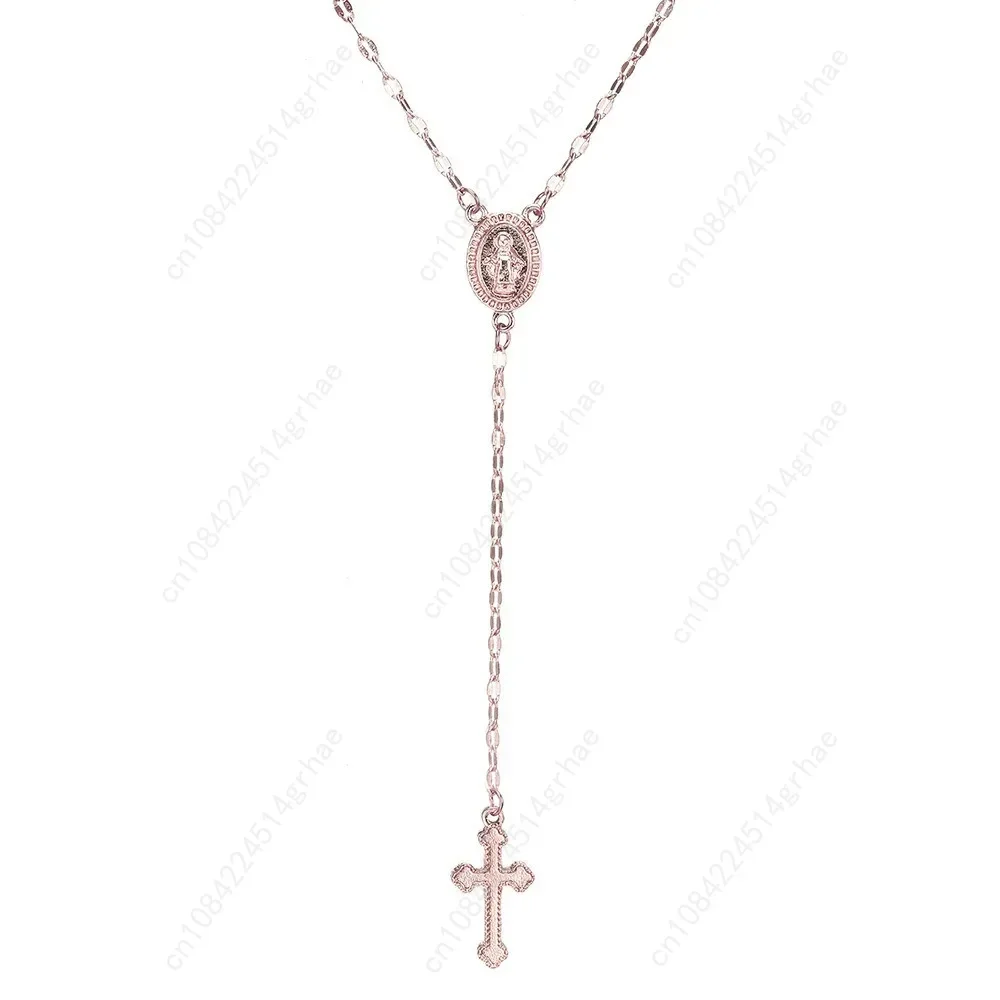 2026 موضة جديدة خمر الصليب المسيحي بوهيميا مسبحة دينية قلادة قلادة للنساء سحر هدايا مجوهرات الأزياء #3