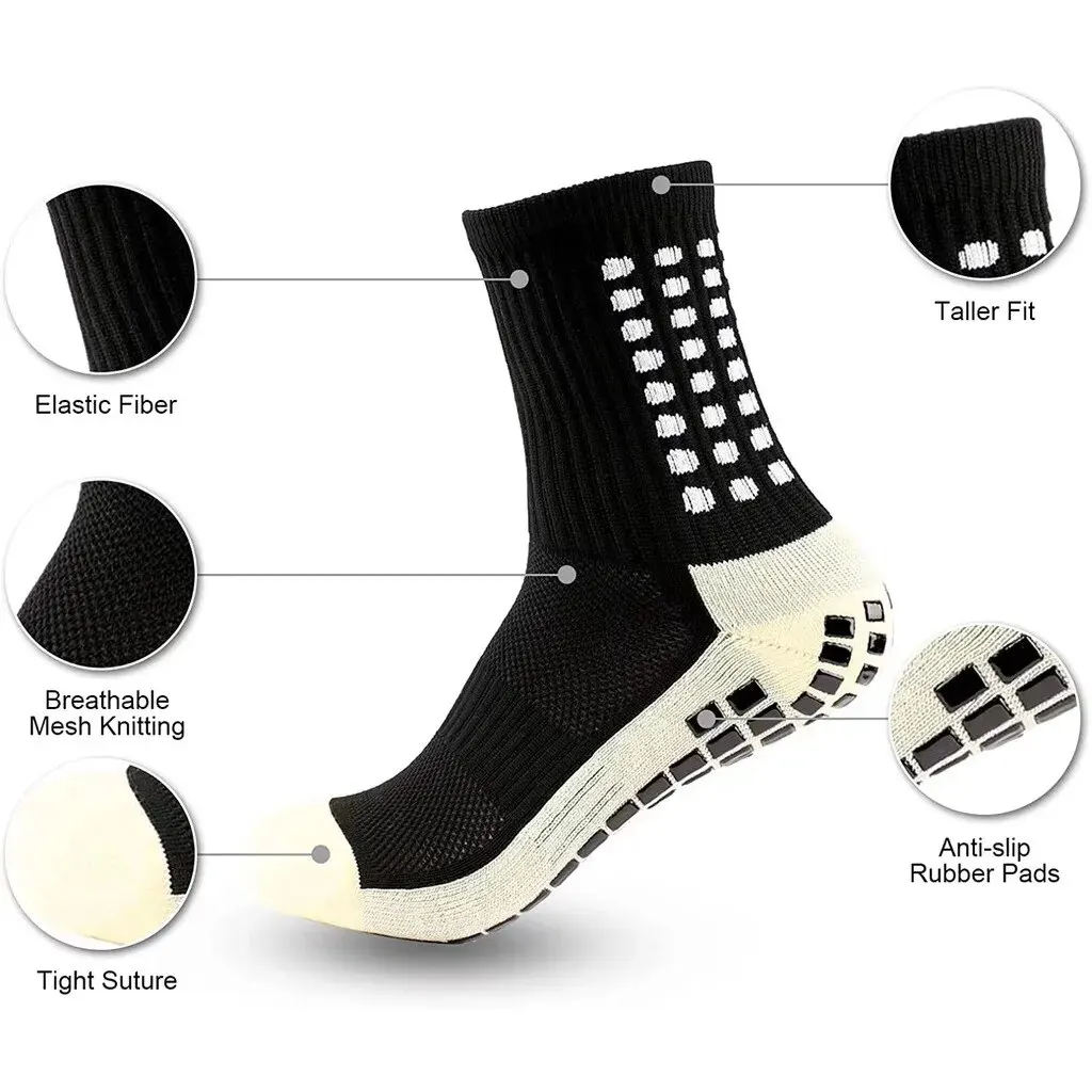 Professional Anti Slipmen's And Women's Thickened Training Socks With Silicone Friction Towel Soles For Football