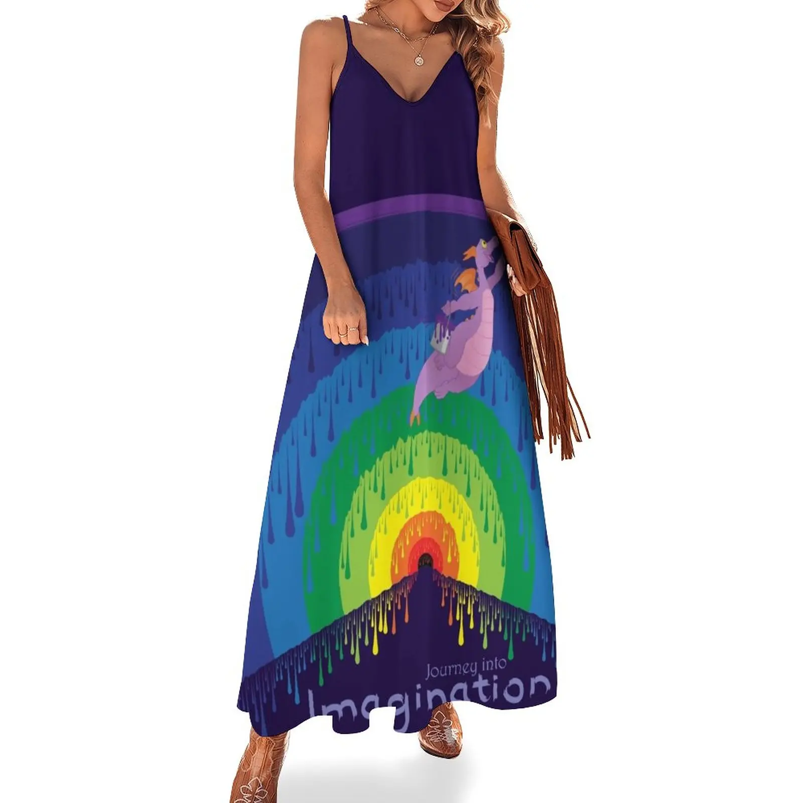 

Journey into Imagination - Painting the Dreamport Sleeveless Dress women dresses summer dresses women's summer dress 2024