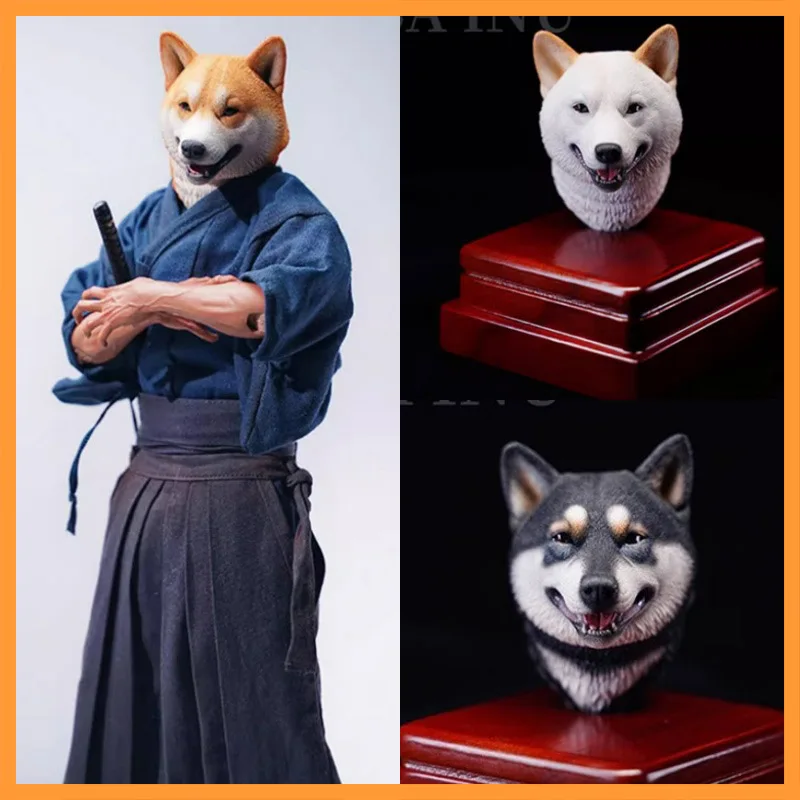 In Stock Mostoys MS2106 1/6 Scale Cute Simulation Shiba Inu Head Carving Fit 12inch Action Figure Model Toys For Fans DIY