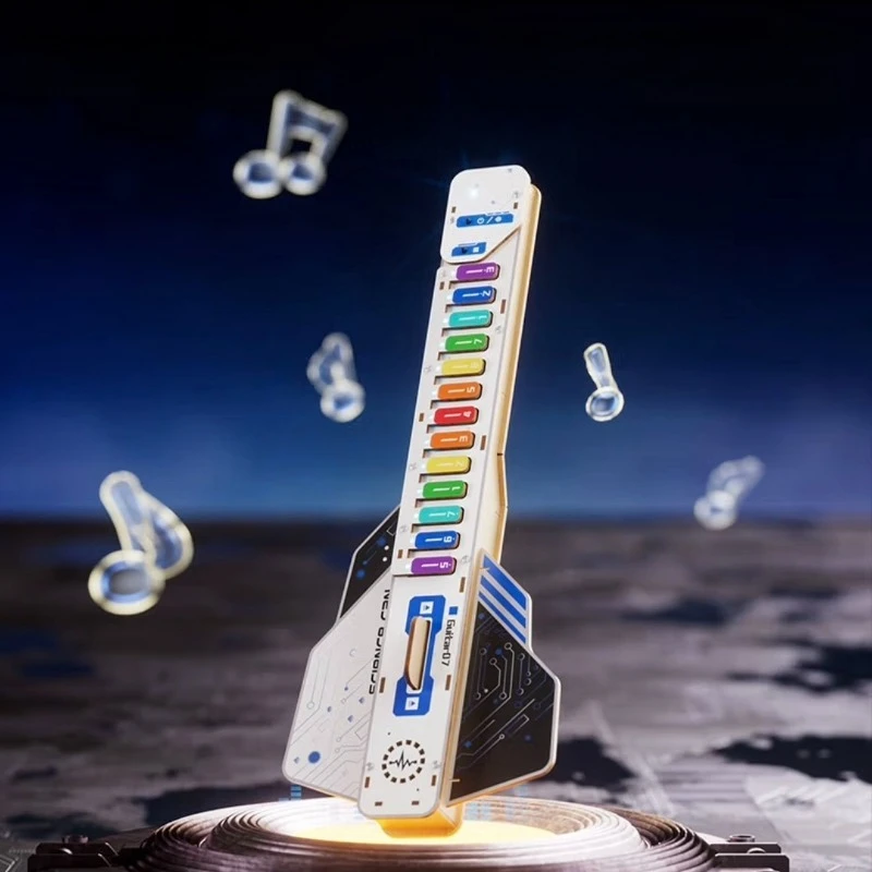 DIY ストリングレスエレキギターキット子供科学技術教育玩具ギター子供自己組み立て音楽玩具材料キット