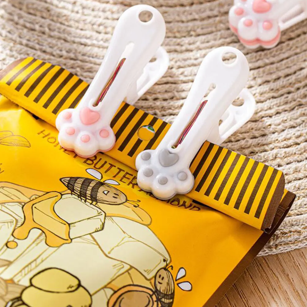 

12Pcs Cat Claw Clothes Pegs Windproof Sock Fixing Clips for Baby Clothes Saliva Towels Windproof Sock Clips