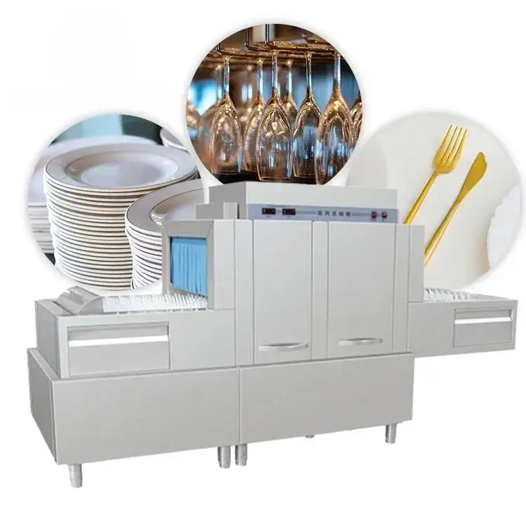 YG Restaurant Industrial Commercial Conveyor Type Dishwasher Long Conveyor Dishwasher Restaurant Dishwasher Machine