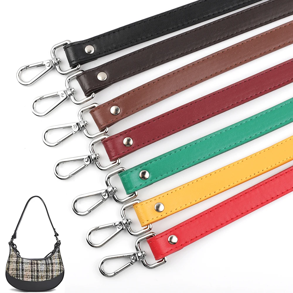 

62cm Purses PU Leather Replacement Handles Shoulder Bag Strap Silver Buckle for Women Handbag Belts Wallet Tote Bags Accessories