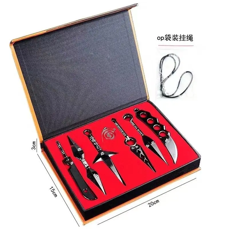 Anime Cosplay Toys Keychain Naruto Peripheral Sasuke Kakashi Alloy Model Collection Model Toy Gift With Box view 3