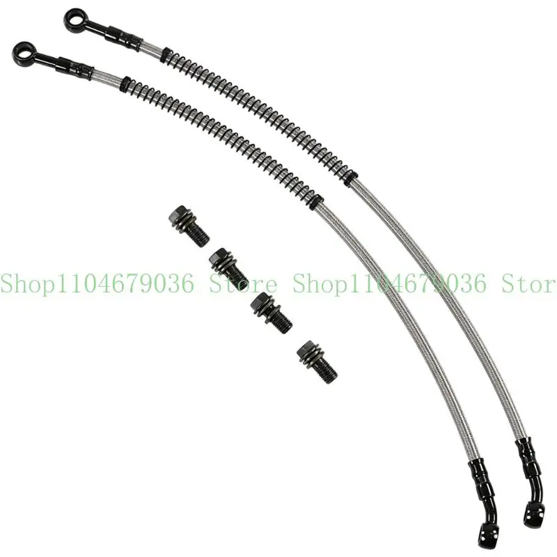 652F Oil Line Hose for Mini Bike Service, X 1.25 Hardware, Two Hose Assemblies, Spring Wrapped Hose Pair Use