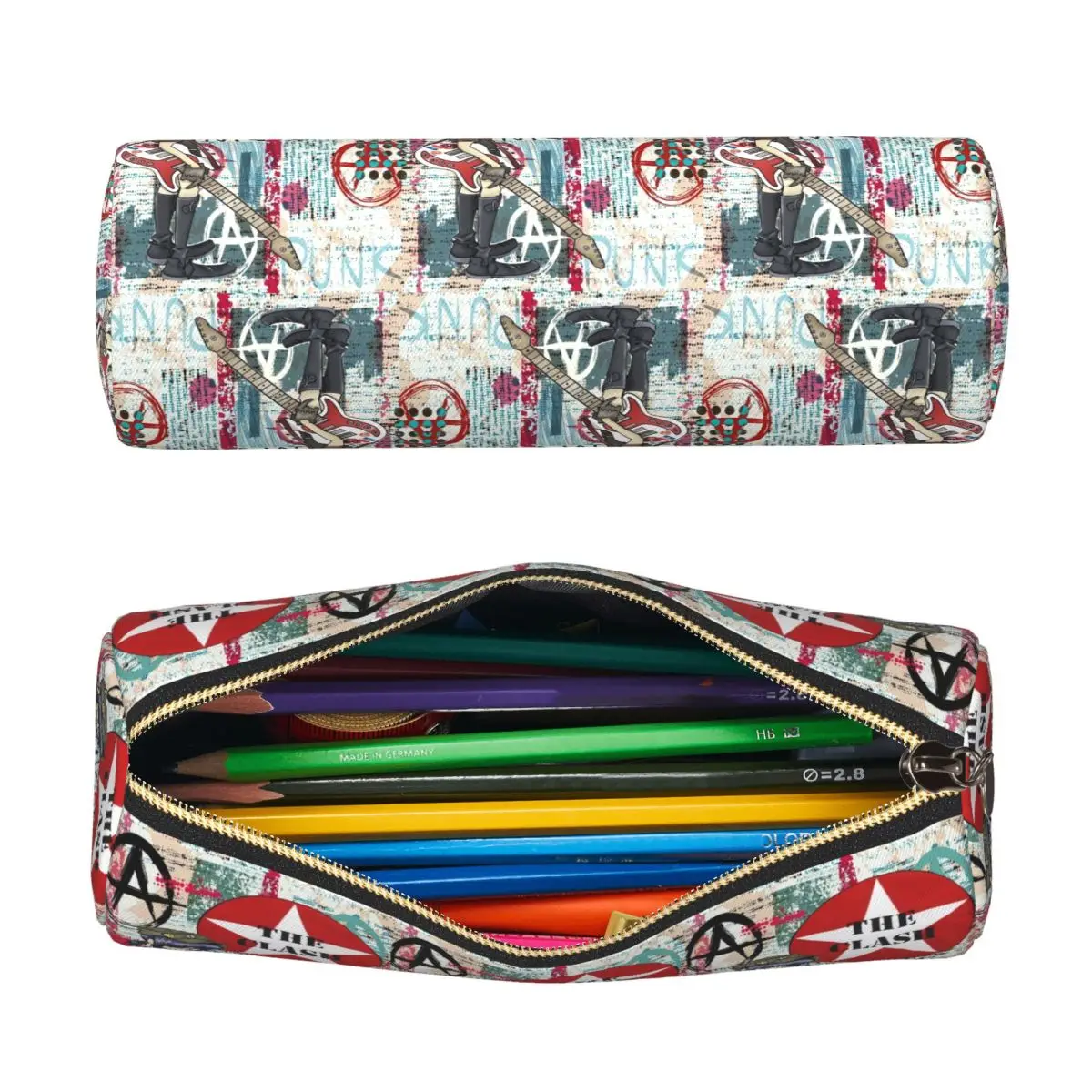 Music Band Gorillaz Pencil Case for Boy Girl School Cylinder Pen Box Pencil Bag Pen Holder