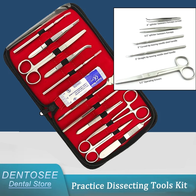 

Suture Practice Kit for Medical Students, Dissection Tools Set, Surgical Training, Anatomy Lab, Starter Kit with Needle Holder