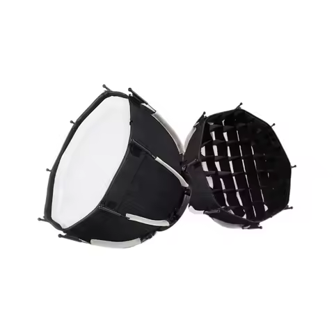 Andoer 30cm/ 11.8in Mini Octagonal Softbox with Removeable Diffuser Cloth Honeycomb Grid Compatible with Andoer COB Video Light