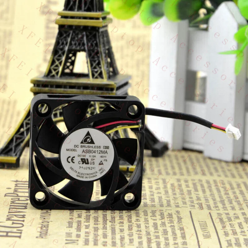 D  1PC ASB0412MA for DELTA Cooling Fan DC12V 0.08A 40*40*10mm Mute Ultra thin 3wire New