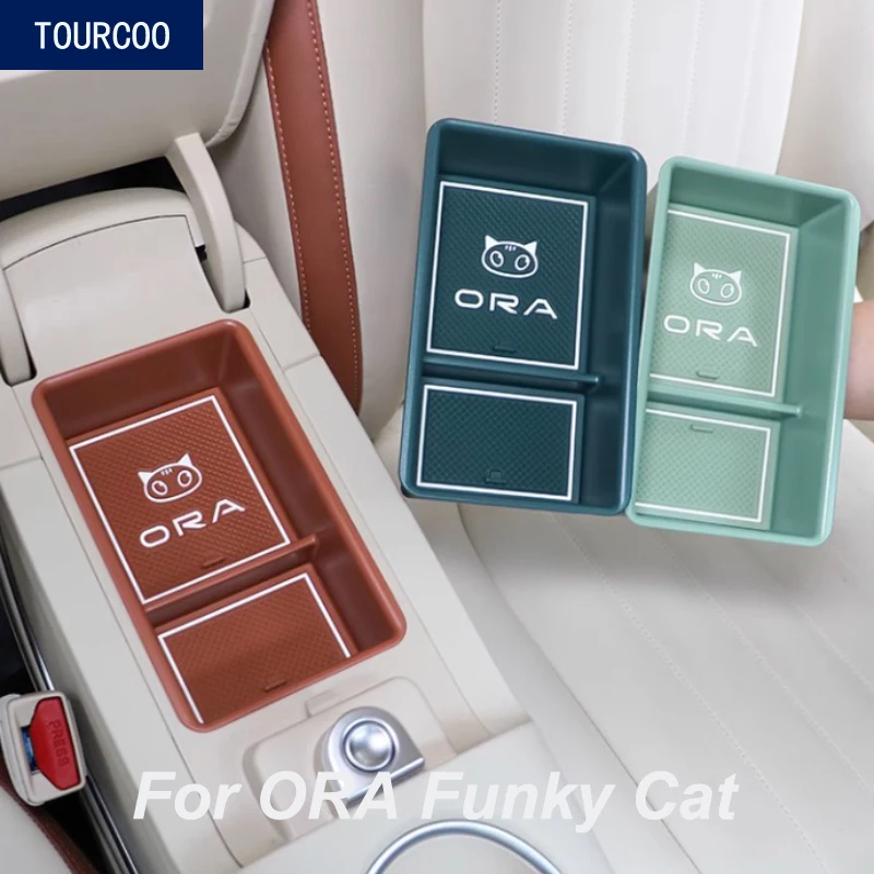 For ORA Funky Cat Good Cat 2023-2024 Center Console Storage Box Interior Modified Accessories