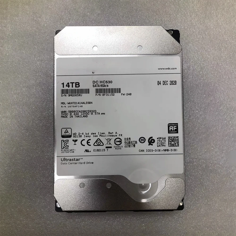 For WD Helium WUH721414ALE6L4 DC HC530 14T SATA 6G 3.5'' HDD Hard Disk