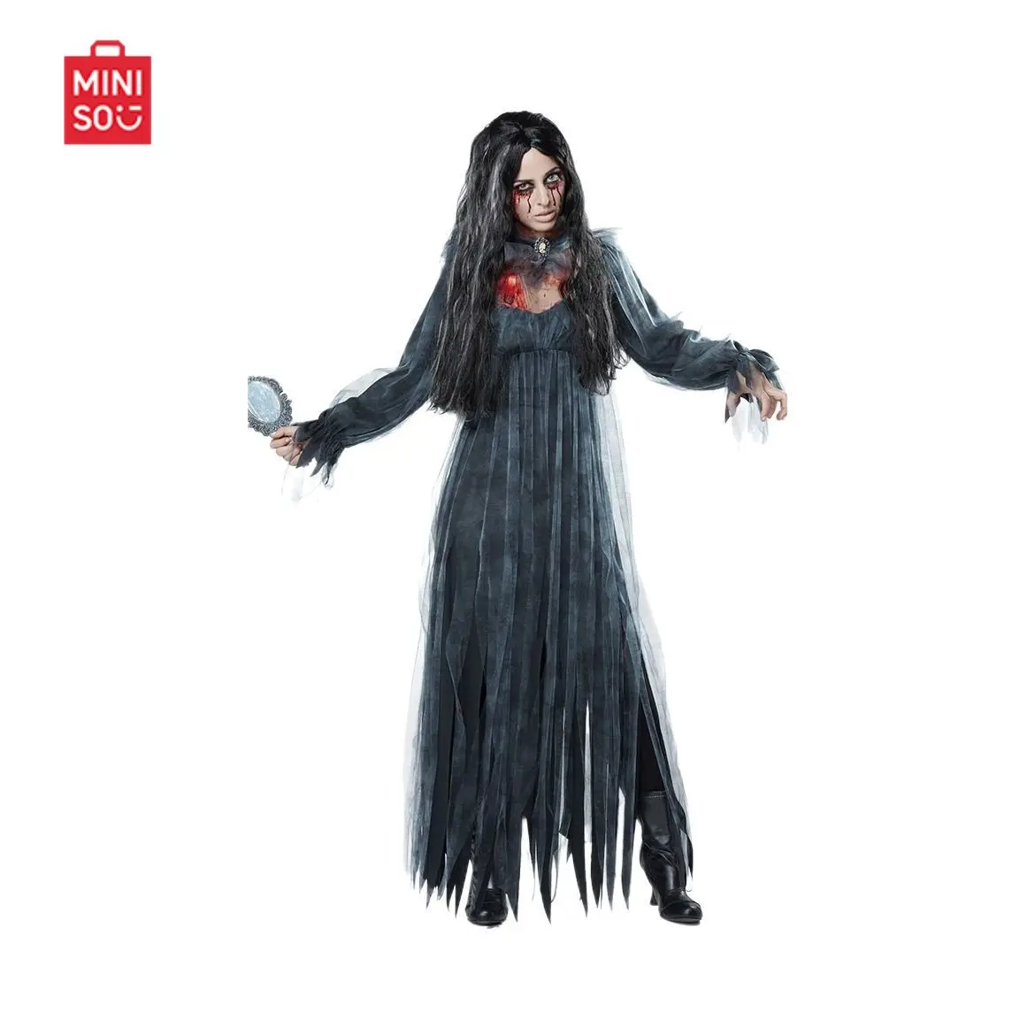 MINISO déguisement d'halloween Cos Costume Zombie Vampire démon Costume Bar fête fantôme foncé