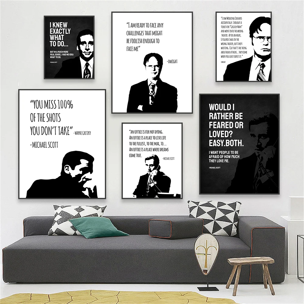 The Office Poster Prints The Office TV Show Print Vintage Famous Portrait Print Classic Movie Office Room Decor Canvas Painting