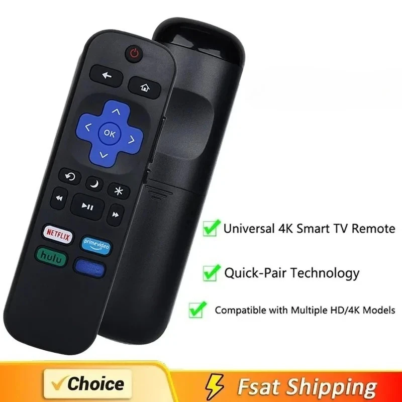 Control remoto de repuesto de 1/3 piezas compatible con todos los televisores Roku, control remoto universal para TV