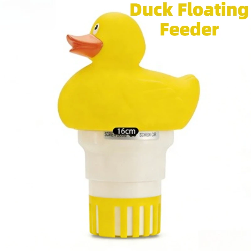 

Cute Yellow Duck Floating Pool Dispenser Cartoon Automatic Chemical Tablet Floater for Swimming Pool