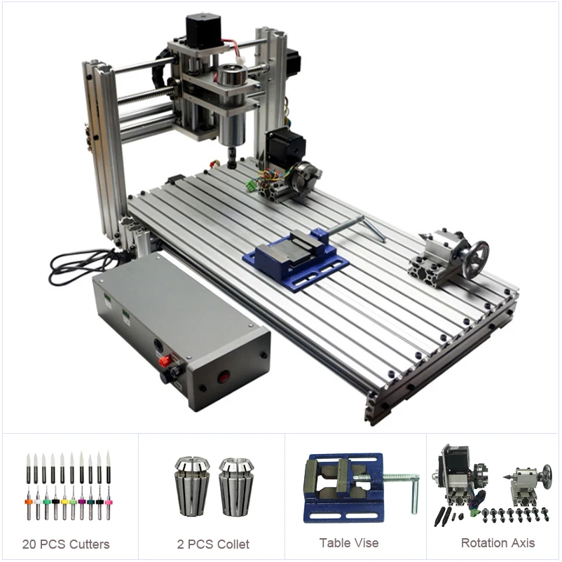 DIY CNC Router 3060 Metal Mini CNC Engraving Drilling and Milling Machine for PCB Wood Carving