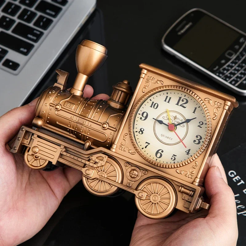 Retro locomotive clock ornaments home living room TV cabinet wine cabinet collection decorations scene layout