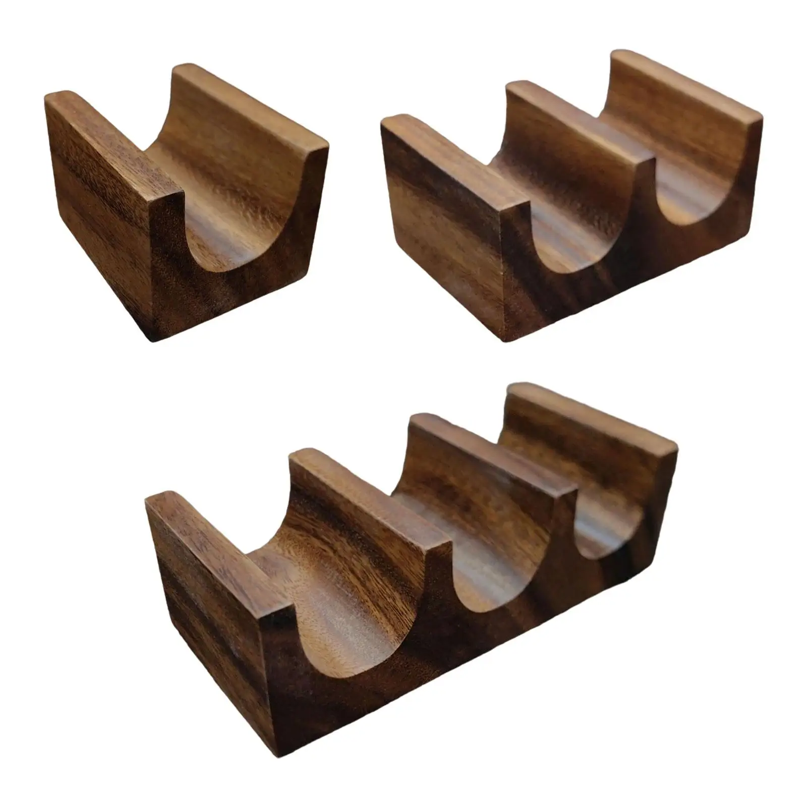 Soporte de madera para tacos, divisor de exhibición de alimentos, estante para servir, estante multiusos para tacos para fiestas, Buffet, mesa de cocina, barbacoa