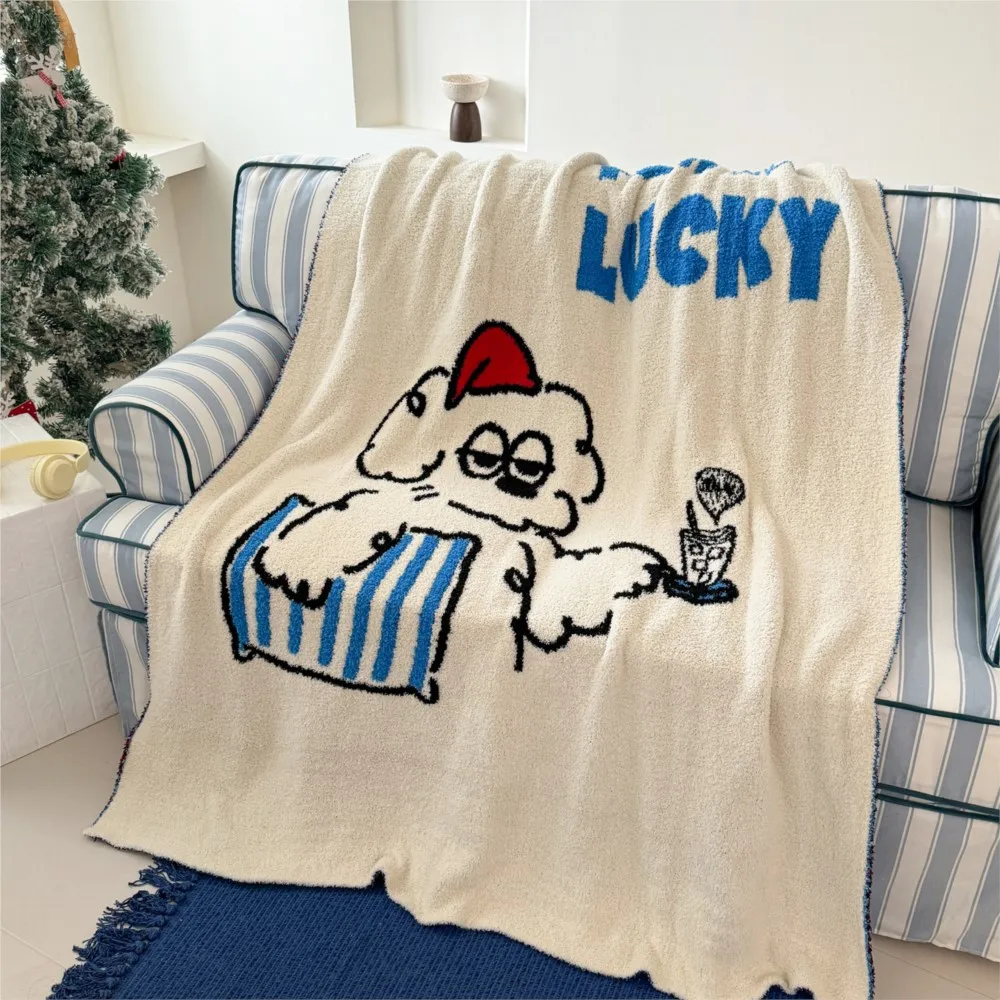 

Плед-покрывало 2026: дизайнерский, оригинальный, вязаный, с начесом, утолщенный, мягкий, уютный, для декора дома, для спальни, теплый коврик