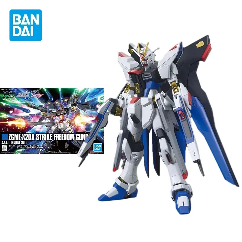 Bandai Original Model Kit Anime Figure HGCE 1/144 ZGMF-X20A STRIKE FREEDOM GUNDAM Action Figures Collectible Toys Gifts for Kids