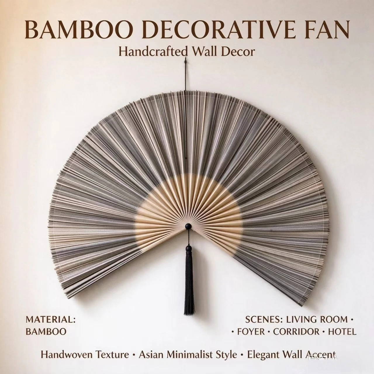 1. Handmade Woven Fan Wall Art, Modern Home Decor, Wall Decoration for Living Room, Room Decoration, Office Decoration