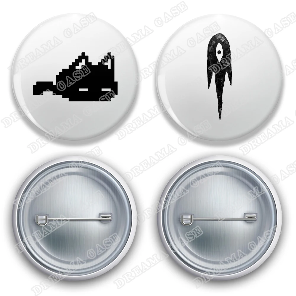 لعبة الرعب أوموري شارات مستديرة للملحقات باسيل كيل هيرو أوبري أوموكات صني زر بروش دبابيس المشجعين الأصدقاء الهدايا #4