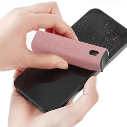2-in-1 schermreiniger Spray Dust Remover Tool Mobiele telefoon Tablet Computer Microvezeldoek Reinigingsdoekjes voor iPhone Samsung Mi