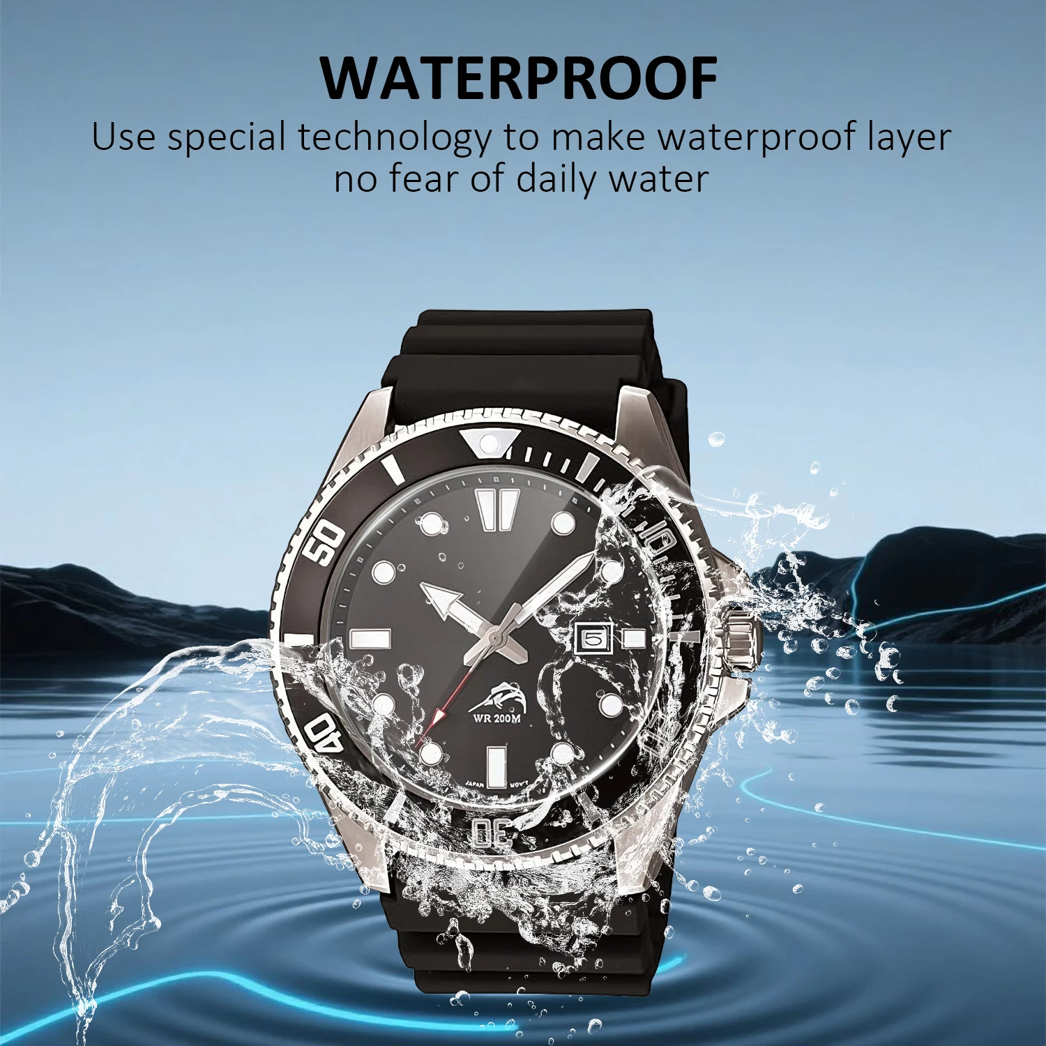 2PCS Screen Protector Guard For MDV-106 MDV106 Luminous Diving Watch HD Clear 2.5D Slim Tempered Glass Protective Film