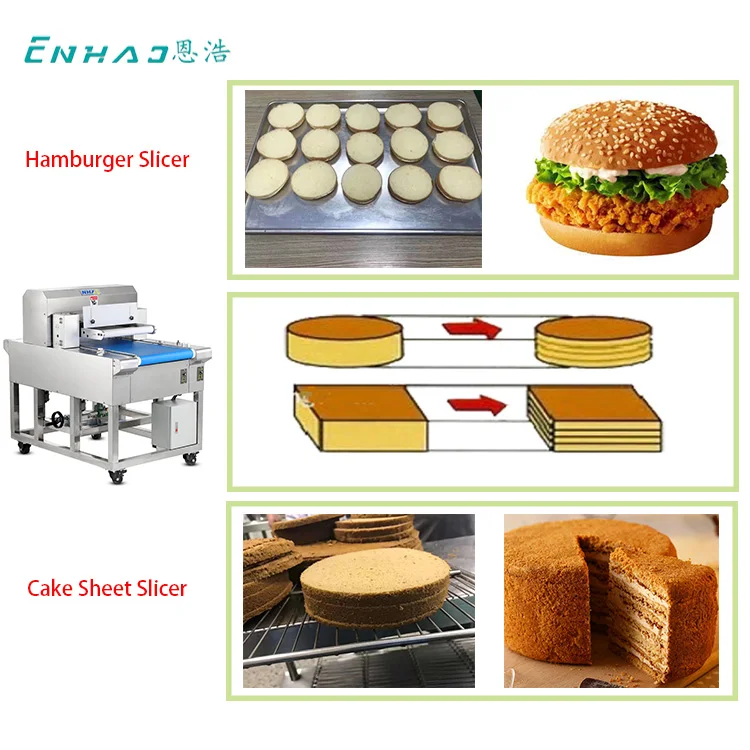 Automatic Horizontal Cake Cutting Machine Hamburger Hot Dog Bread Cake Cutting Ultrasonic Cake Cutter