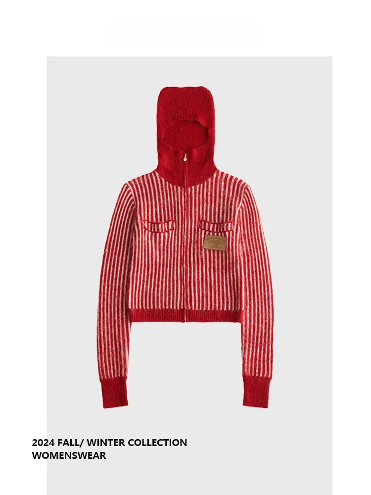 

Forever 2, женская полосатая вязаная шапка, свитер, универсальный многослойный кардиган на молнии, пальто High Ne Long Sve Winter Faion