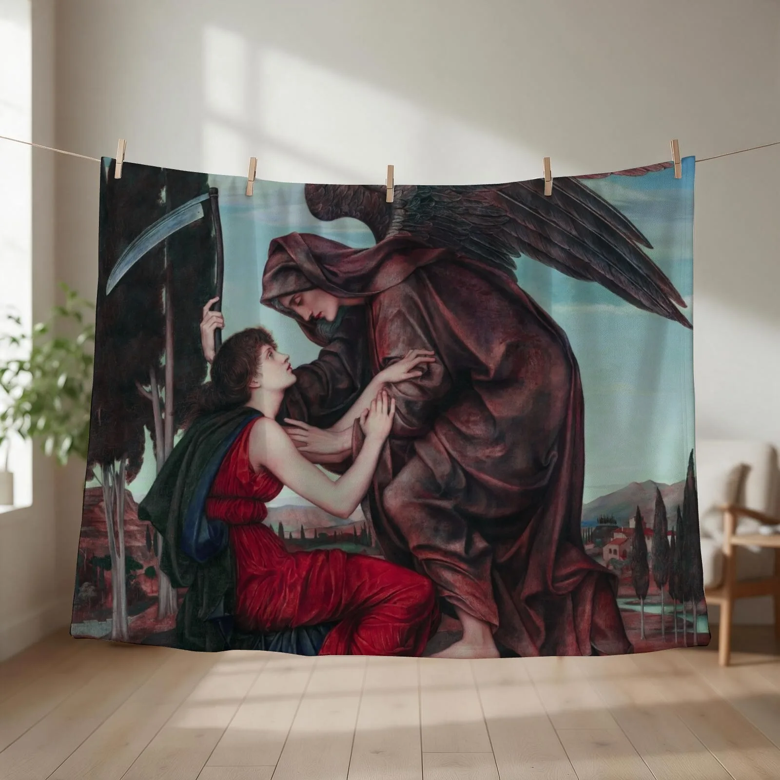 Angel of Death Evelyn De Morgan Painting Throw Blanket christmas gifts Single Extra Large Throw Plaid on the sofa Blankets