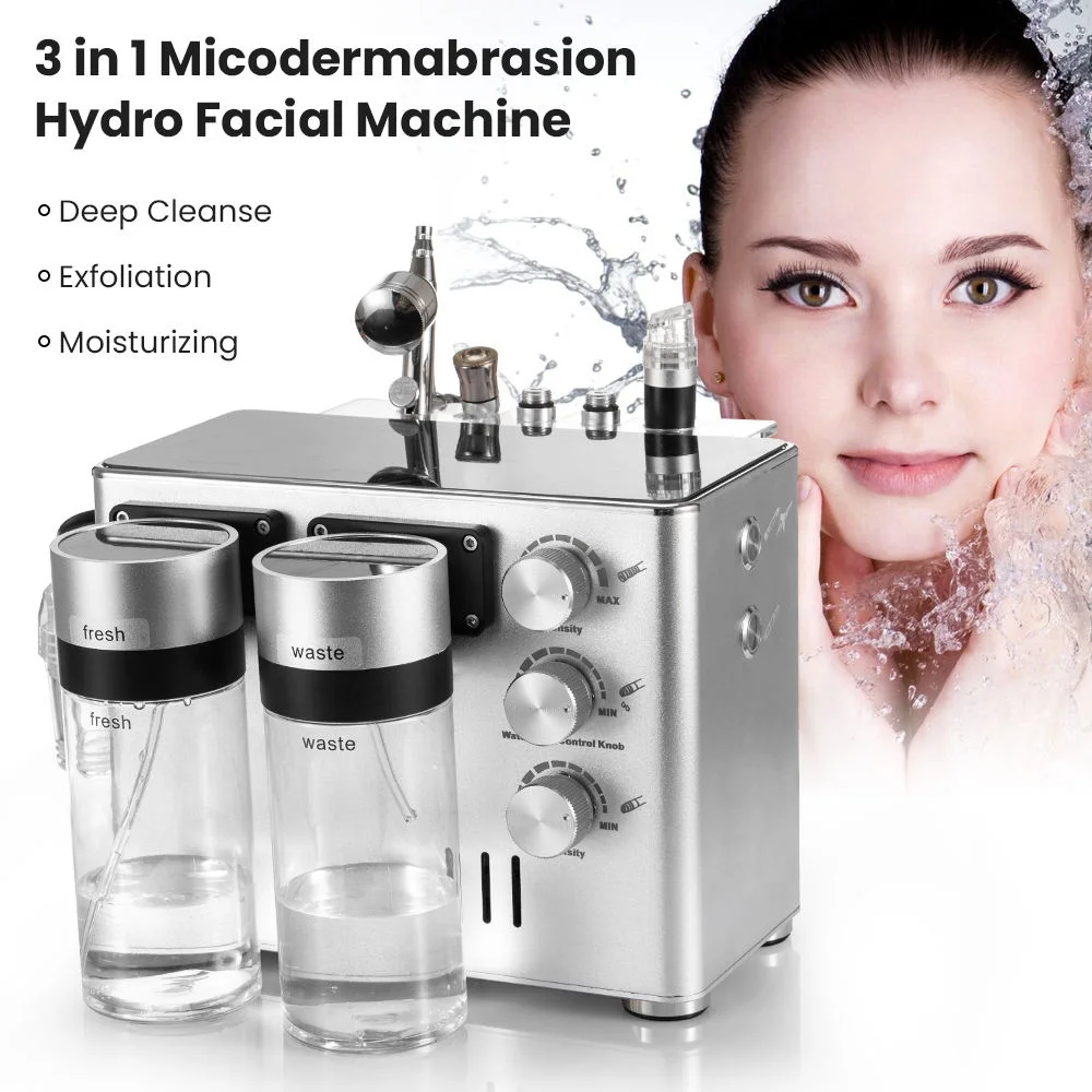 

New Upgraded 3 in 1 Hyro Microdermabrasion Facial Machine Skin Rejuvenation Cleansing Exfoliation