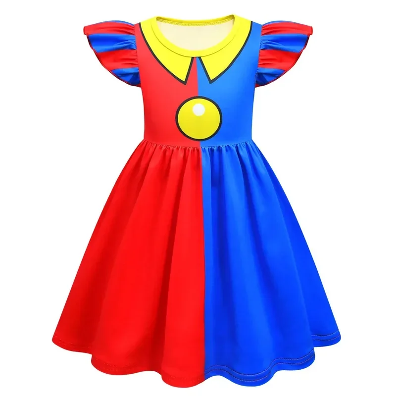 Anime Amazing Digital Circus Jax Pomni Cosplay Dress and Bag Suits Kids Cartoon 3D Printing Dress Halloween Party Funny Costumes