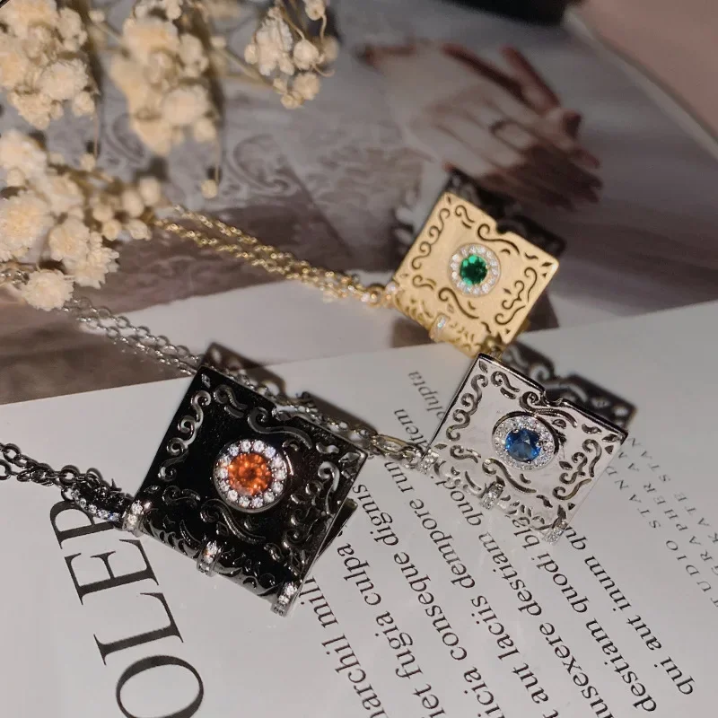 

MDLFES Moiss1n Diamond Style Versa Оригинальная книга из позолоченной 18-каратной открывающейся дизайнерской подвески в стиле хип-хоп с черной книгой дьявола