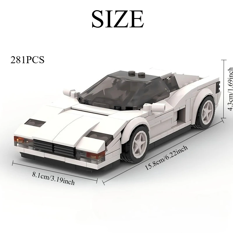 

281PCS Classic Sports Car Building Kit - 8-Study Retro Model for Teens & Adults, DIY Collector's Gift with Guide