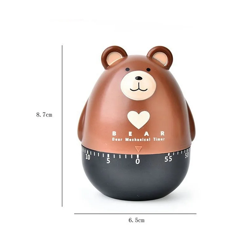 Y50A-2X مؤقت المطبخ مؤقت البيض مؤقت تنازلي ميقاتي عائلي للحيوانات 55 دقيقة، للطهي والرياضة والتعلم، بني