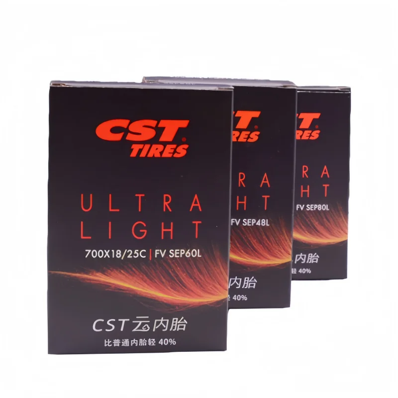 Ultraleichter Fahrradschlauch für Rennräder 700 X 18 23 25 28 30 32 Rennrad-Gummireifen 48MM 60MM 80MM Länge Presta-Ventil