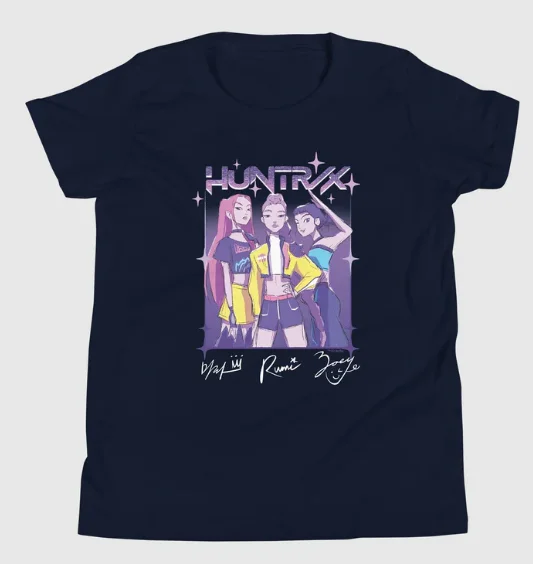 

New Hunter Girl K-pop T-shirt Kpop Devil Hunter T-shirt Retro Cotton Clothing High-quality T-shirt Oversized T Shirt Unisex