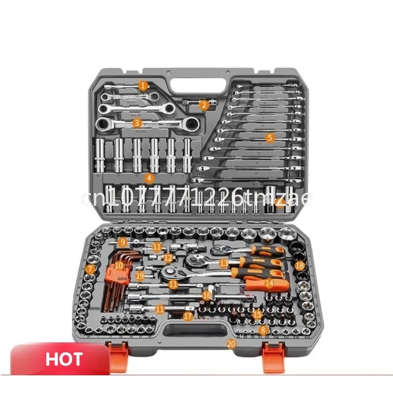 Household Professional Electrician Hard-Side Suitcase Garage Toolbox Car Tools Set Box Full Set of Mechanical Toolbox