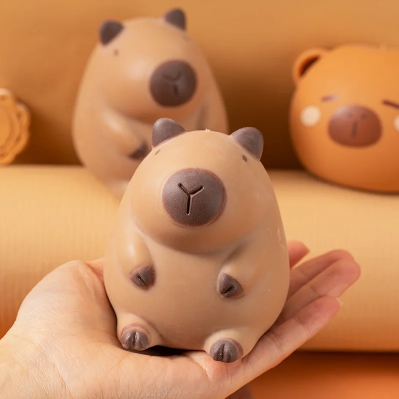 الكرتون كابيبارا اسفنجي الإجهاد الإغاثة اللعب ضغط الاسترخاء تململ تنفيس اللعب كابيبالا الإجهاد الكرة الجدة حفلة هدية زخارف مكتب #5