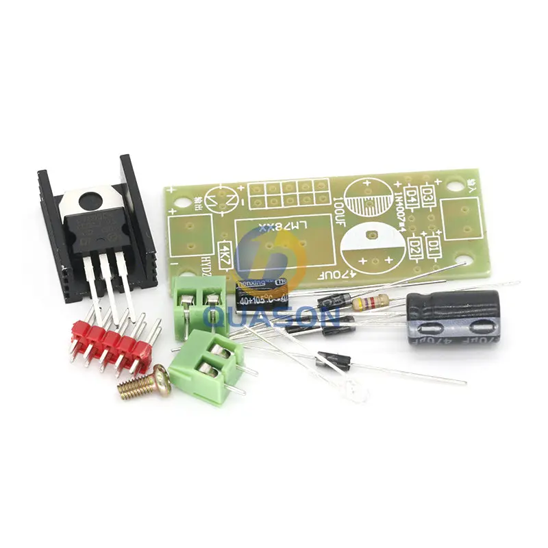 DIY KIT LM7805 L7805 DC/AC Three Terminal Voltage Regulator Power Supply Module 5V 6V 9V 12V Output Max 1.2A